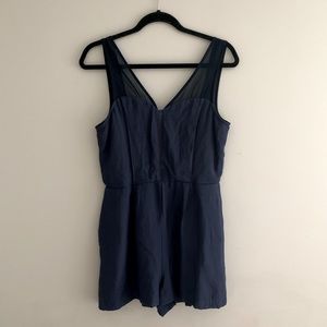 BCBG shorts romper shear strap and back detailing